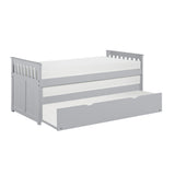 Orion Gray Twin/Twin Bed With Twin Trundle