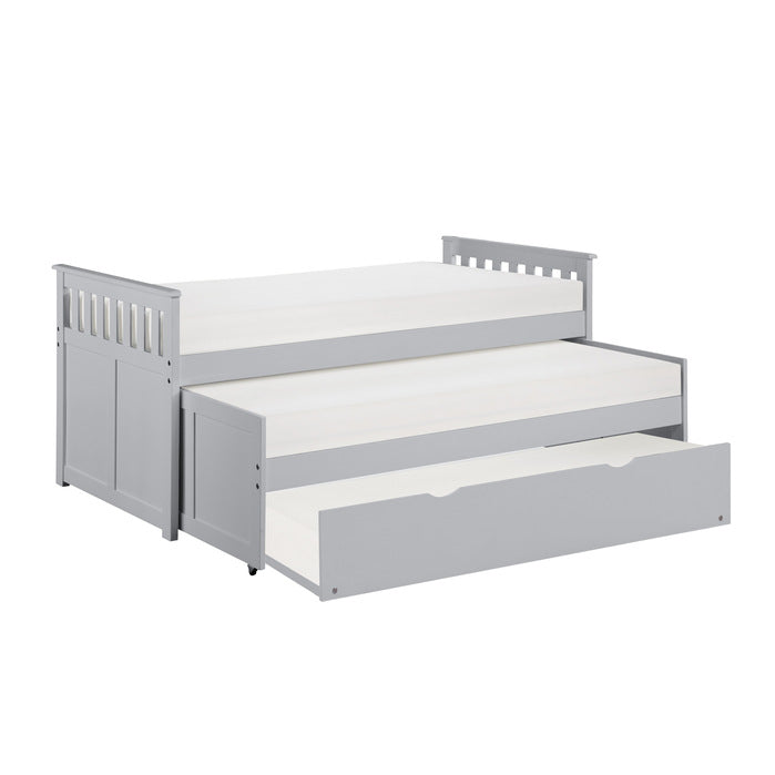 Orion Gray Twin/Twin Bed With Twin Trundle