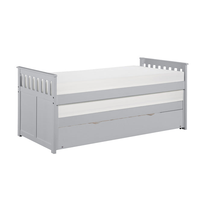 Orion Gray Twin/Twin Bed With Twin Trundle