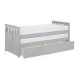 Orion Gray Twin/Twin Bed With Storage Boxes