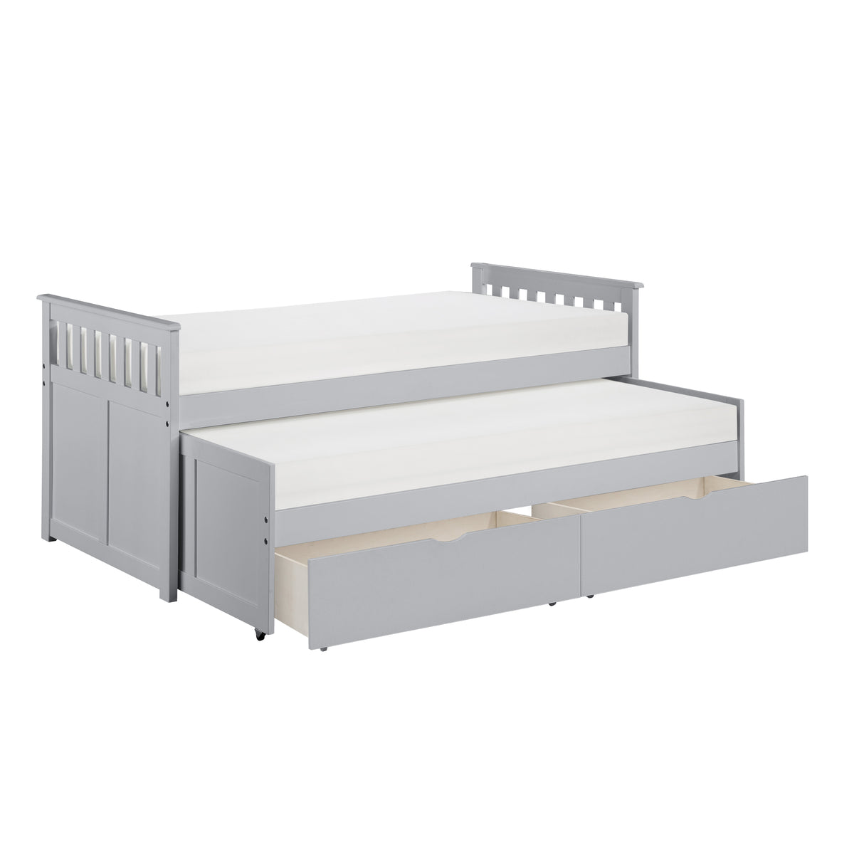 Orion Gray Twin/Twin Bed With Storage Boxes