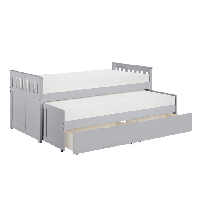 Orion Gray Twin/Twin Bed With Storage Boxes