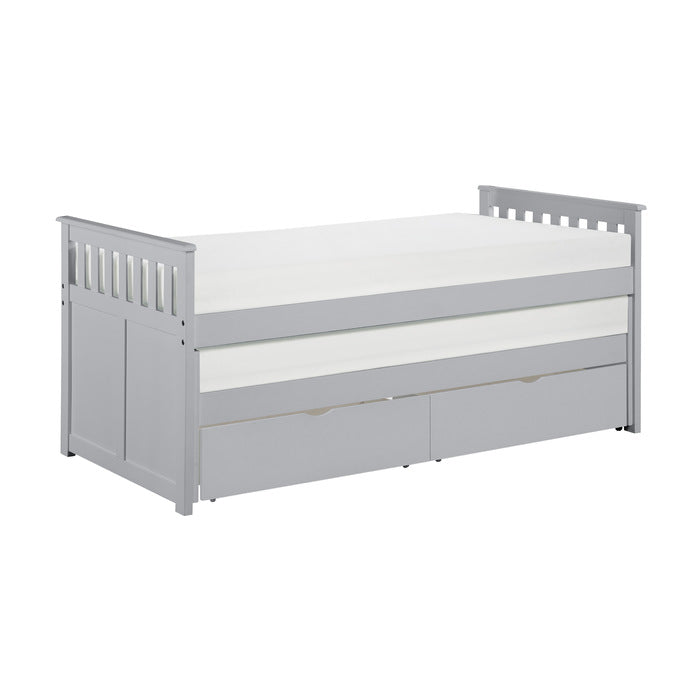 Orion Gray Twin/Twin Bed With Storage Boxes