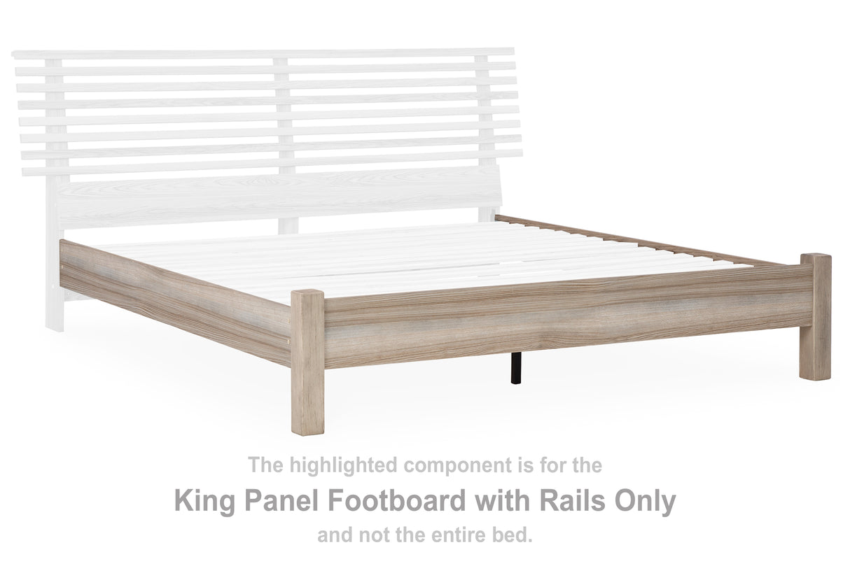 Hasbrick Tan King Panel Footboard With Rails