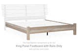 Hasbrick Tan King Panel Footboard With Rails