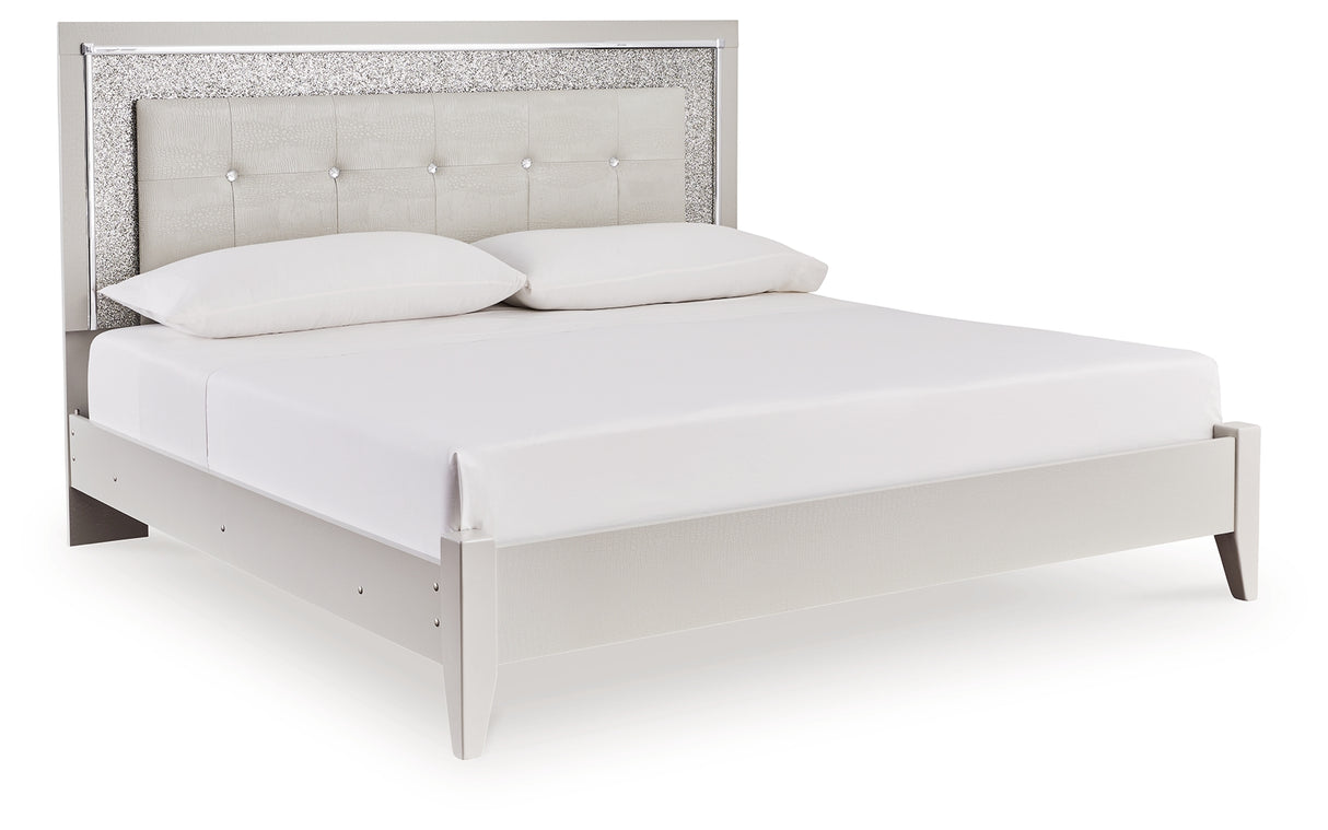 Zyniden King Upholstered Panel Bed