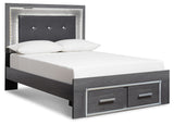 Lodanna Full Panel Bed with 2 Storage Drawers