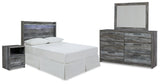 Baystorm Full Panel Bed Headboard, Dresser, Mirror and Nightstand