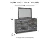 Baystorm Twin Panel Headboard Bed, Dresser, Mirror and Nightstand