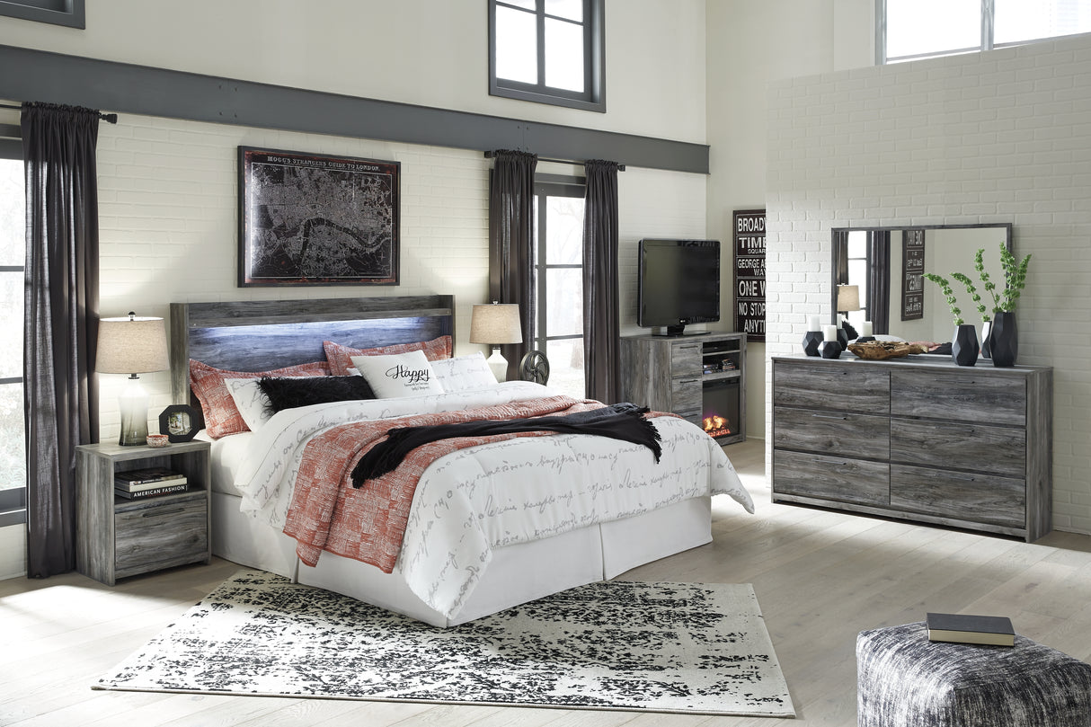 Baystorm Gray King Panel Headboard