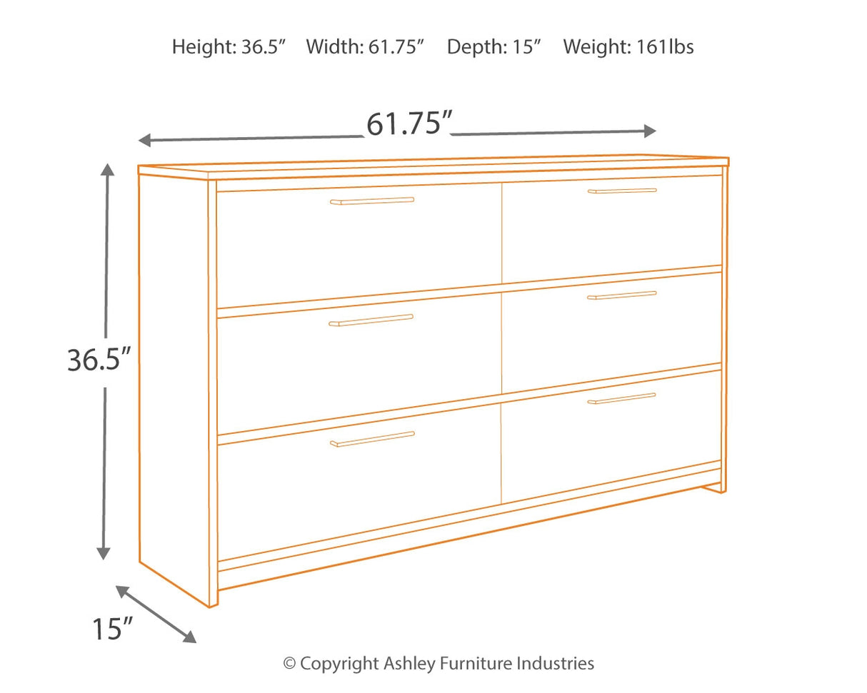 Baystorm Full Panel Headboard, Dresser and Nightstand