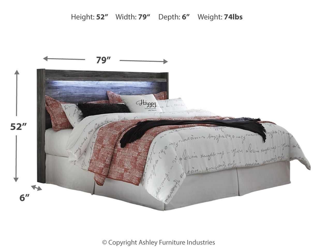 Baystorm Gray King Panel Headboard