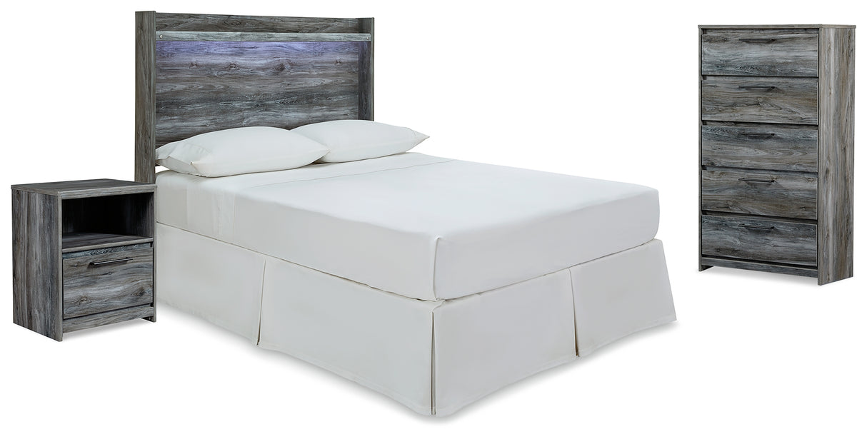 Baystorm Full Panel Headboard, Chest and Nightstand