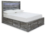 Baystorm Full Panel Storage Bed, Dresser and Mirror