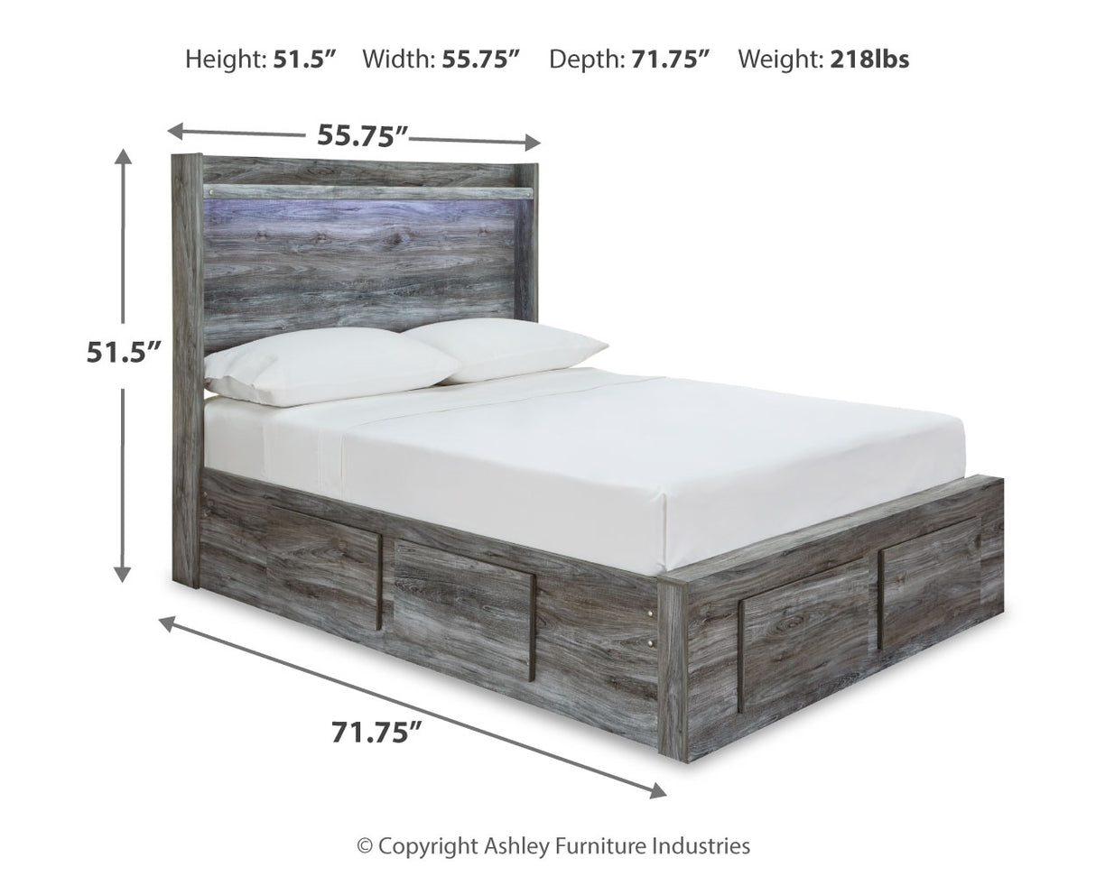 Baystorm Full Panel Storage Bed, Dresser and Mirror