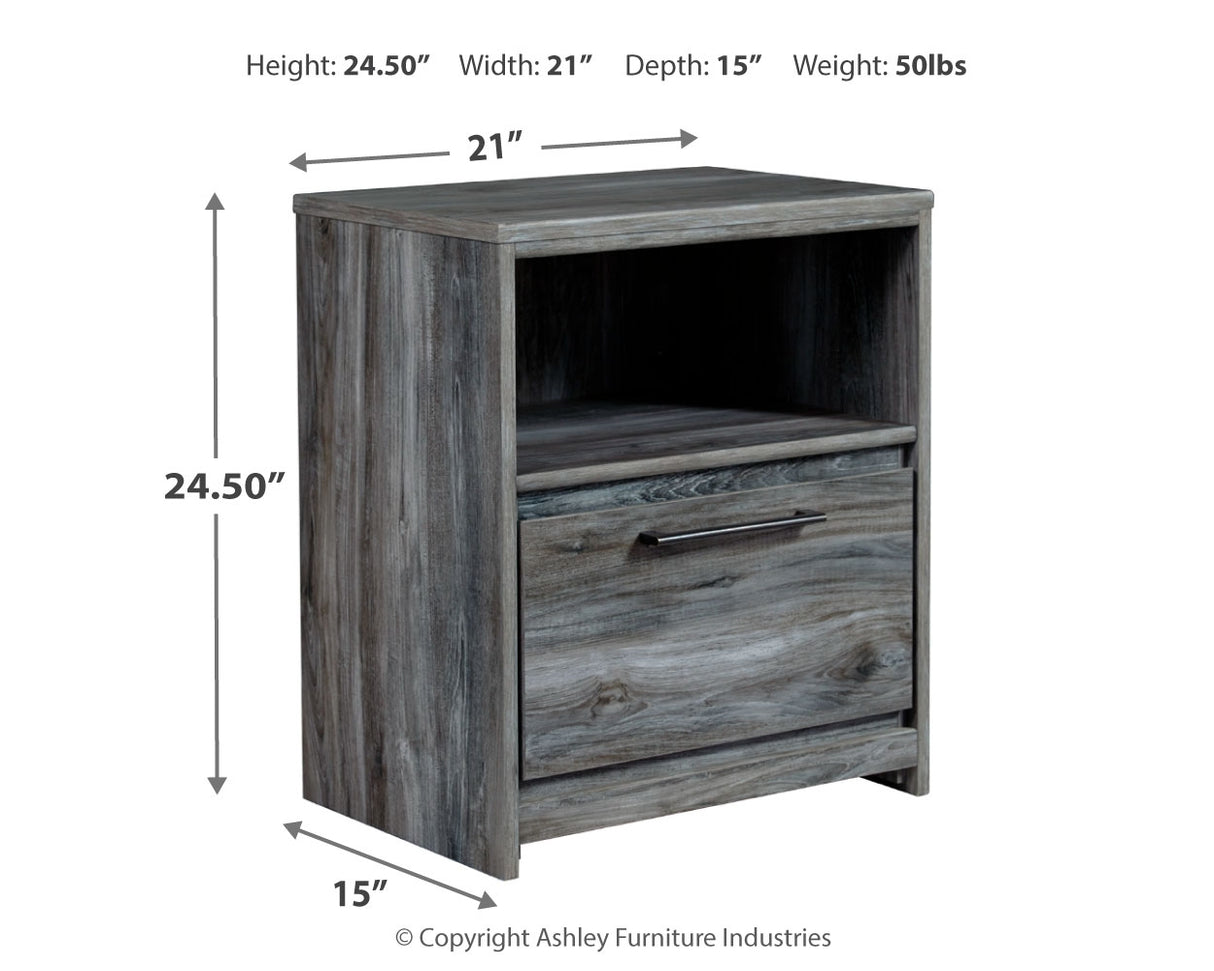 Baystorm Gray Nightstand