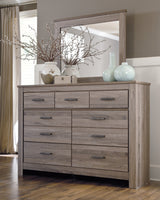 Zelen Full Panel Bed, Dresser, Mirror, and Nightstand