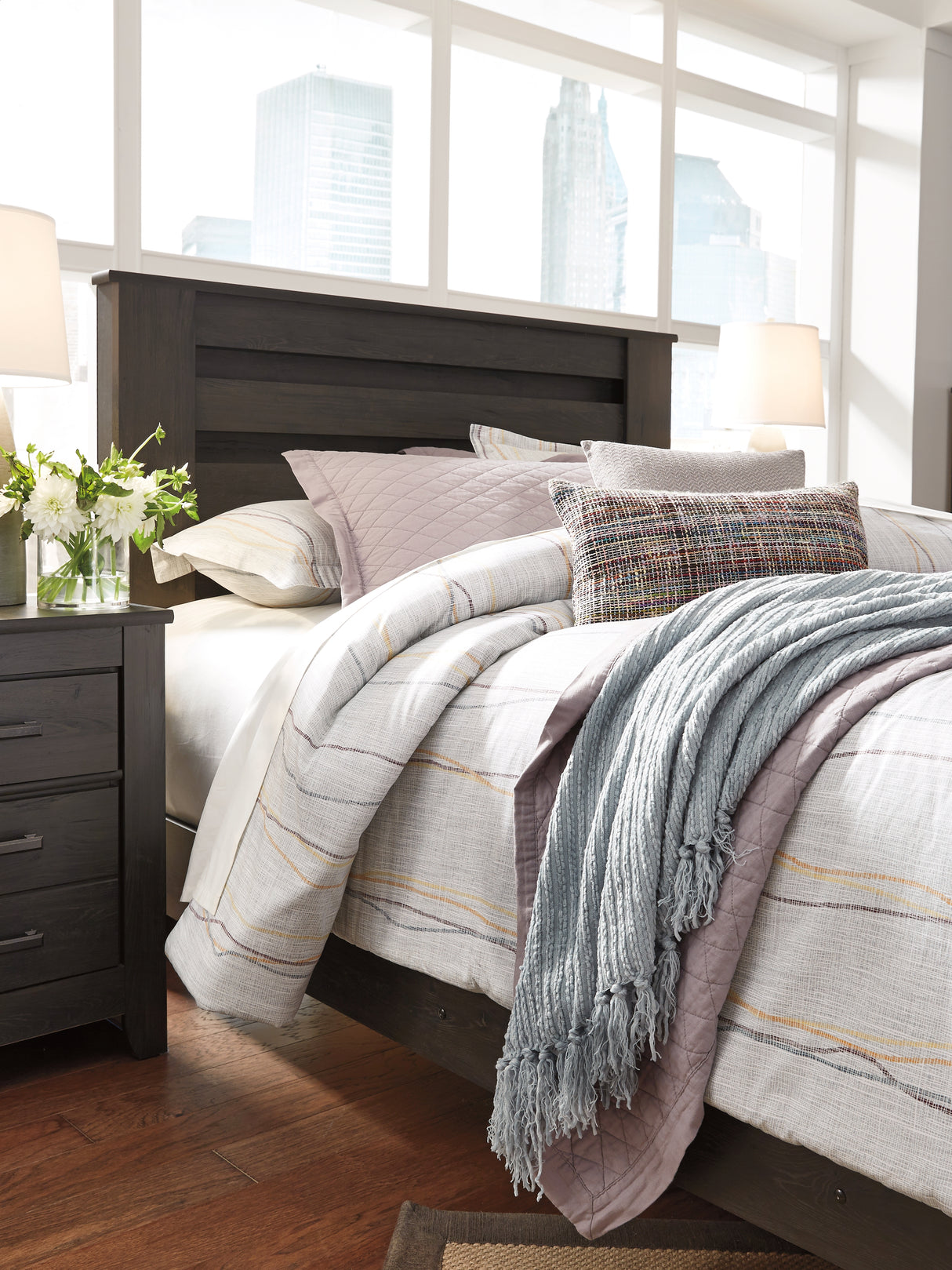 Brinxton Charcoal Queen Panel Headboard