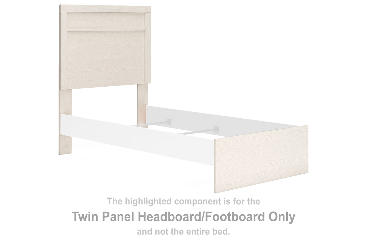 Stelsie White Twin Panel Headboard/Footboard