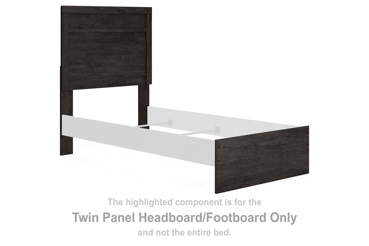 Belachime Black Twin Panel Headboard/Footboard