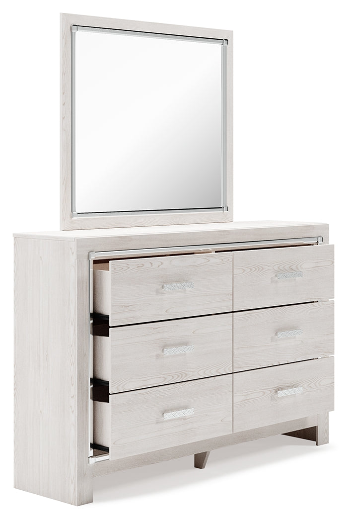 Altyra Full Panel Bed, Dresser, Mirror and Nightstand