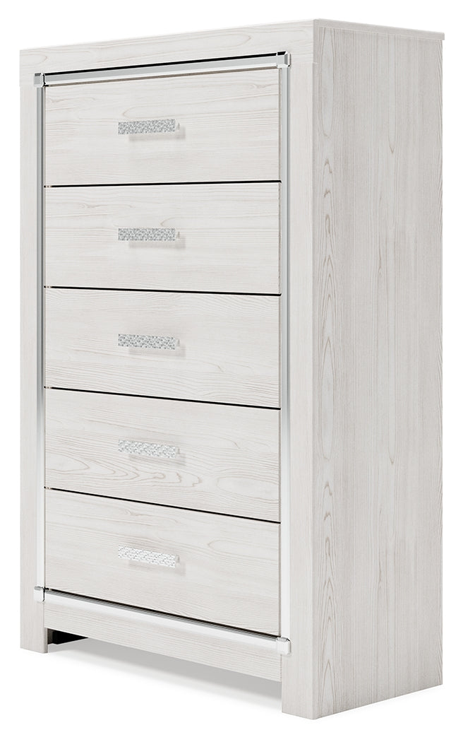 Altyra Queen Panel Storage Bed, Dresser, Mirror and Chest