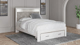 Altyra White Full Upholstered Panel Headboard