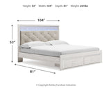 Altyra King Upholstered Storage Bed, Dresser, Mirror and 2 Nightstands