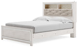 Altyra Queen Bookcase Panel Bed, Dresser, Mirror and Chest