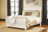 Willowton Queen Sleigh Bed, Dresser, Mirror and 2 Nightstands