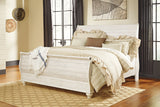 Willowton King Sleigh Bed, Dresser, Mirror and Chest