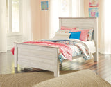 Willowton Full Panel Bed, Dresser, Mirror, 2 Chests and nightstand