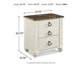 Willowton King Panel Bed, Dresser, Mirror, and Nightstand