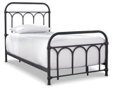 Nashburg Black Twin Metal Bed