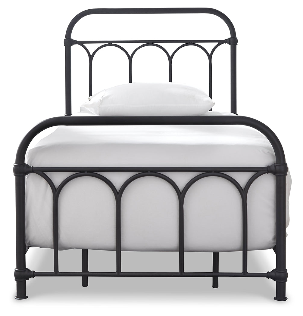 Nashburg Black Twin Metal Bed