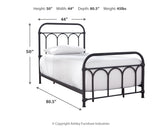 Nashburg Black Twin Metal Bed