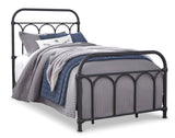 Nashburg Black Twin Metal Bed