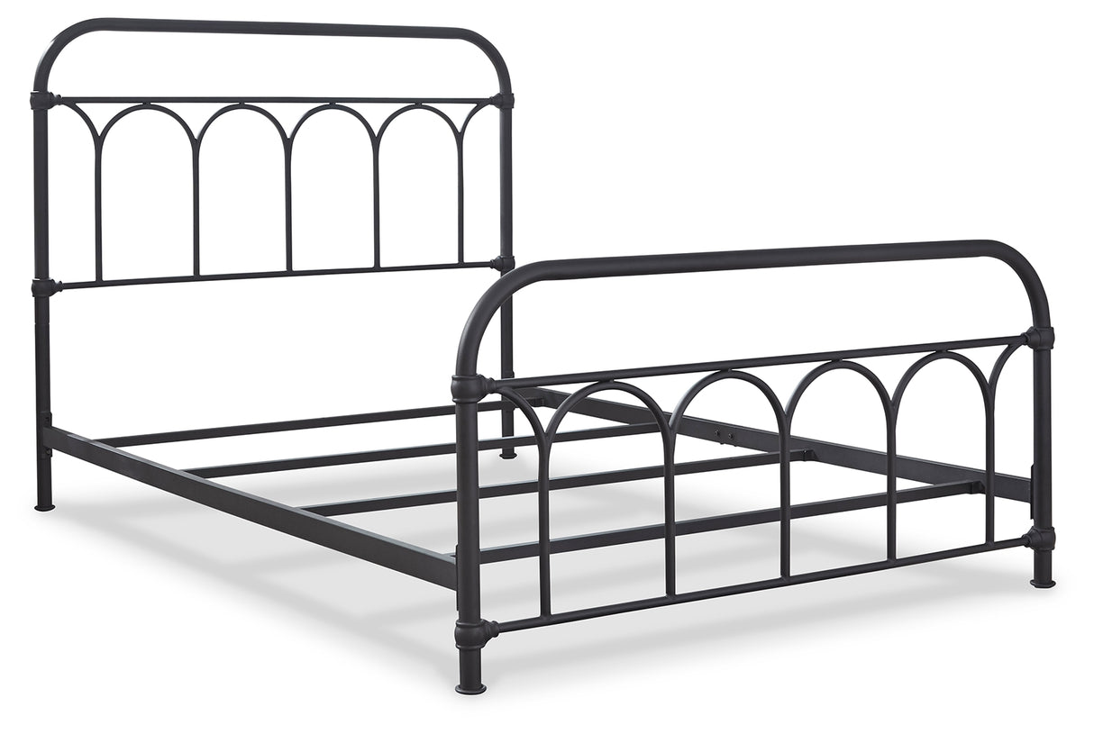 Nashburg Black Full Metal Bed