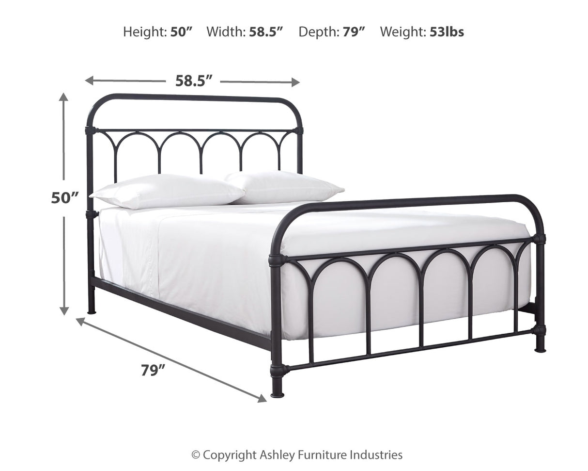 Nashburg Black Full Metal Bed