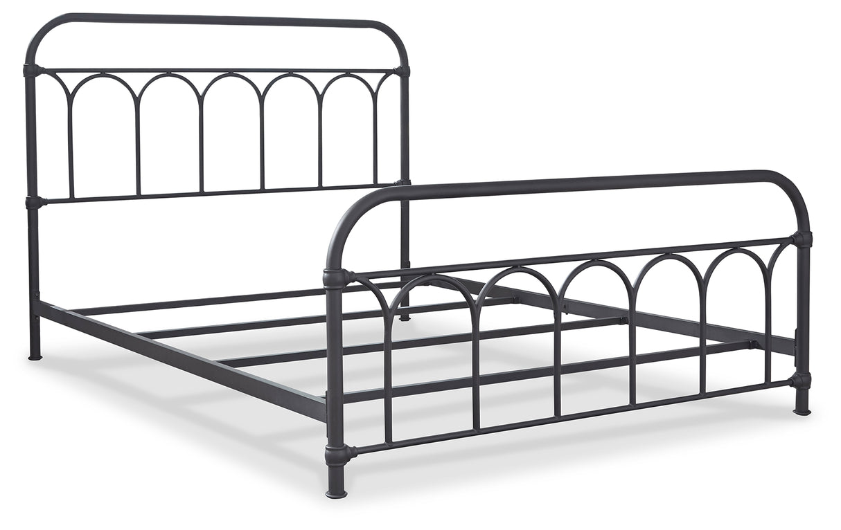 Nashburg Black Queen Metal Bed