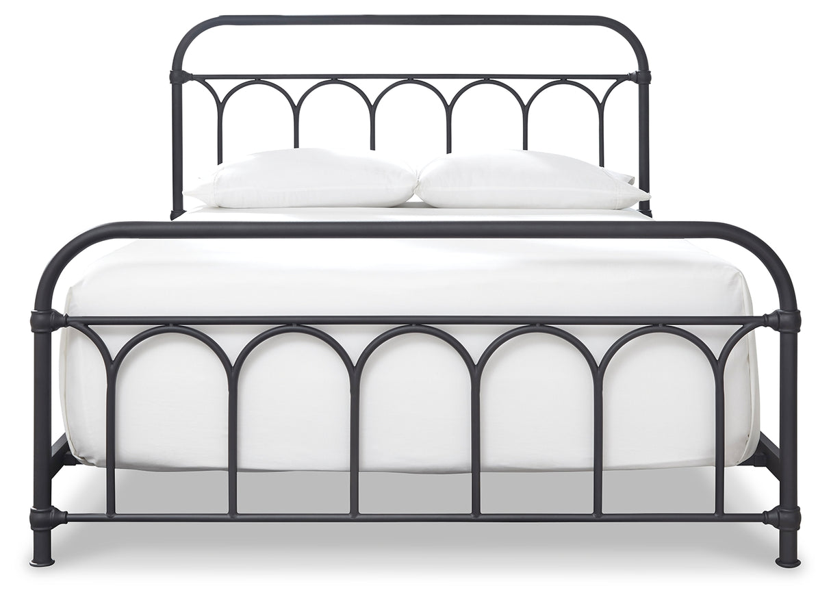 Nashburg Black Queen Metal Bed