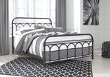 Nashburg Black Queen Metal Bed