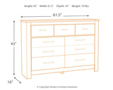 Bellaby King Panel Storage Bed, Dresser, Mirror and Nightstand