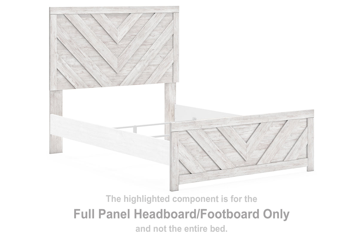 Cayboni Whitewash Full Panel Headboard/Footboard