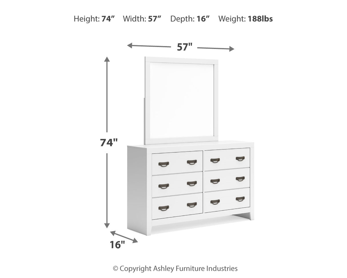 Binterglen Queen Panel Bed, Dresser, Mirror and Nightstand