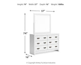 Binterglen King Panel Bed, Dresser and Mirror