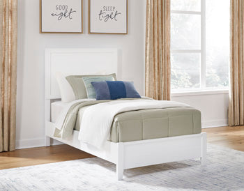 Binterglen White Twin Panel Headboard/Footboard And Slats