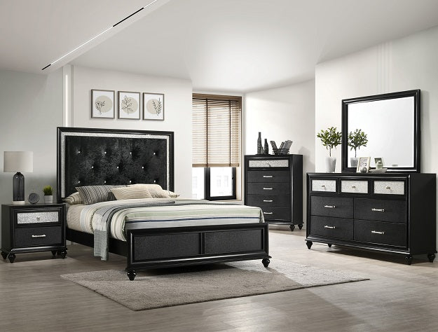 Lila Full Headboard/Footboard Black