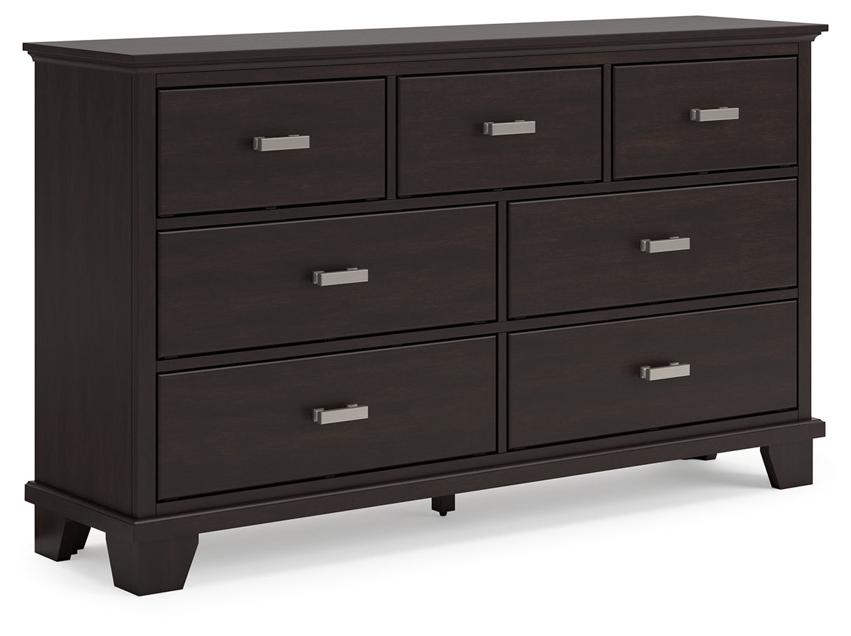 Covetown Dark Brown Dresser