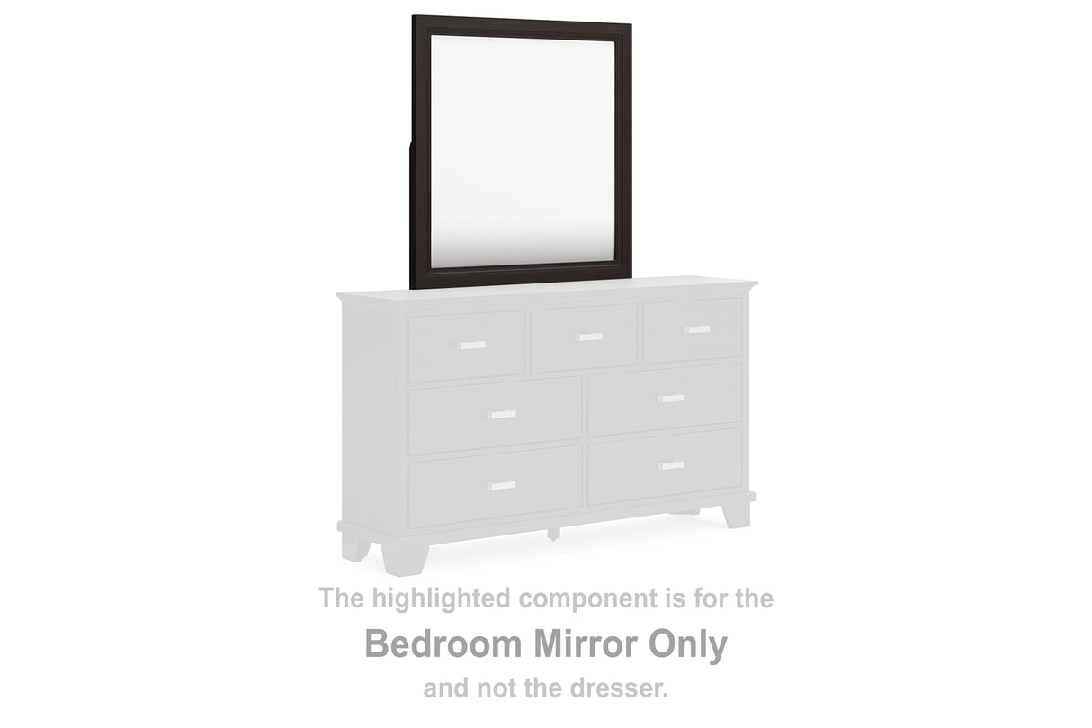 Covetown Dark Brown Bedroom Mirror